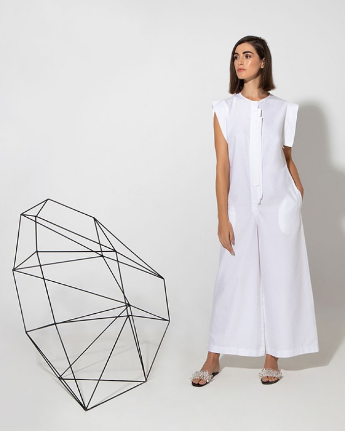 White jumpsuit LOVE
