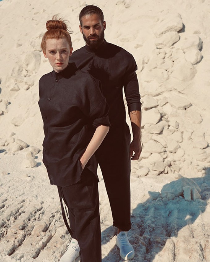 Unisex black linen pants UKIYO 