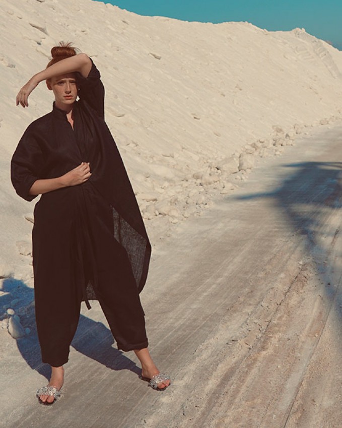 Unisex black linen pants UKIYO 