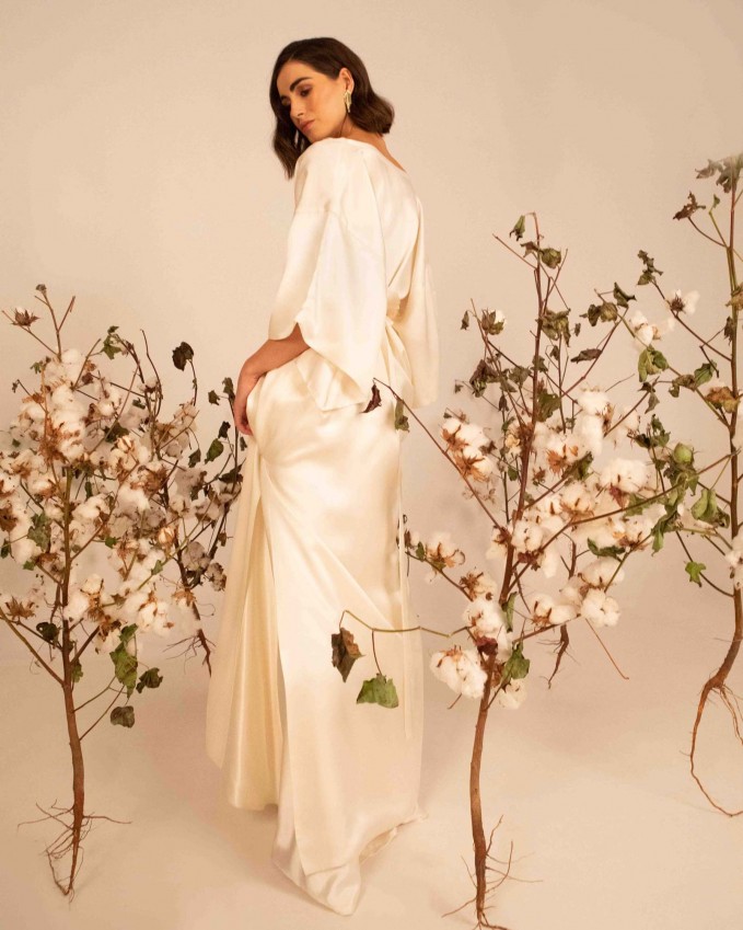 Silk kimono wedding dress ATHENA