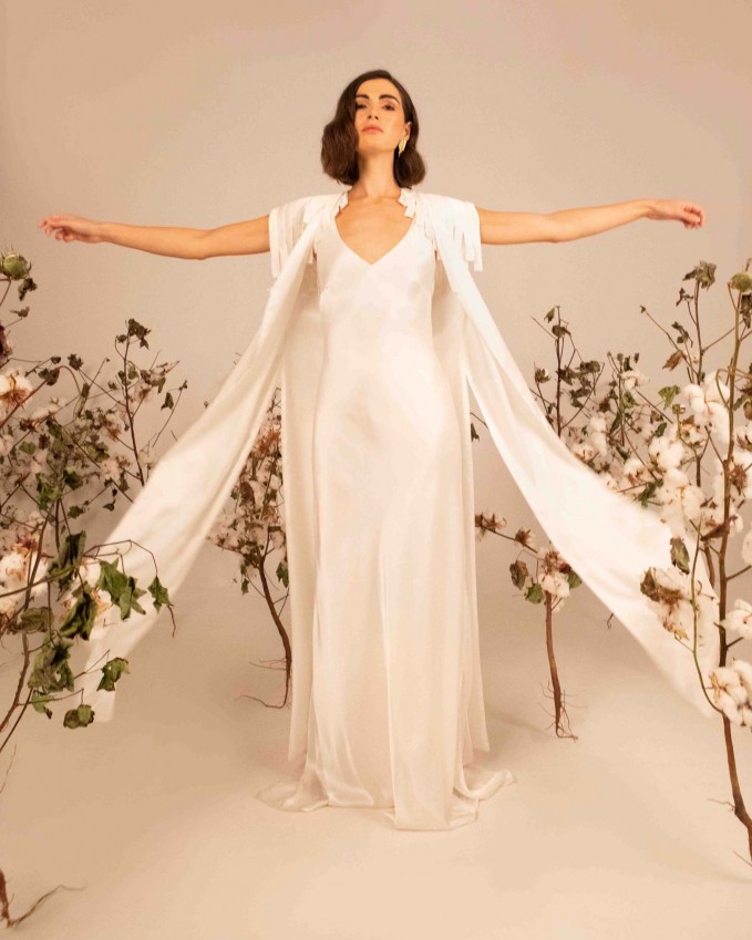Silk modern bridal waistcoat EROS