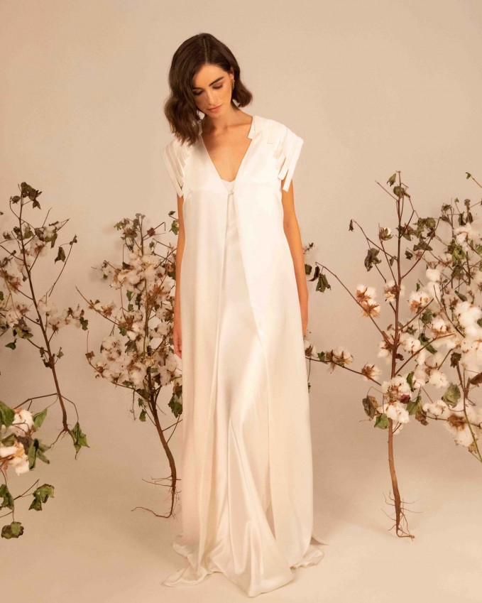 Silk modern wedding dress EROS