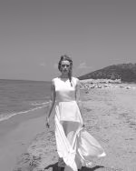 Silk flared bridal skirt DEMETER - full look