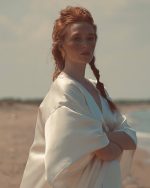 Μεταξωτό νυφικό κιμονό με μακρύ μανίκι ATHENA — λεπτομέρεια