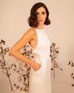 Silk pencil wedding dress ARETHOUSA - detail