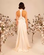 Silk wrap bridal skirt SELINI - full look